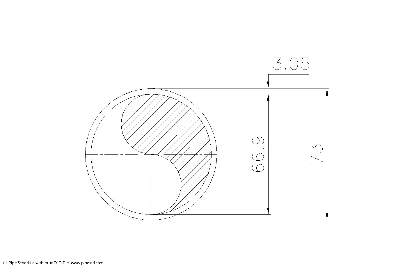 Schedule 10 Pipe 2 1/2 Inch (DN65 mm) Pipe Dimension And Piping