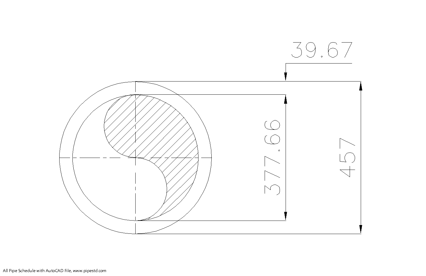 DN450 | Standard Pipe Sizes with AutoCAD File