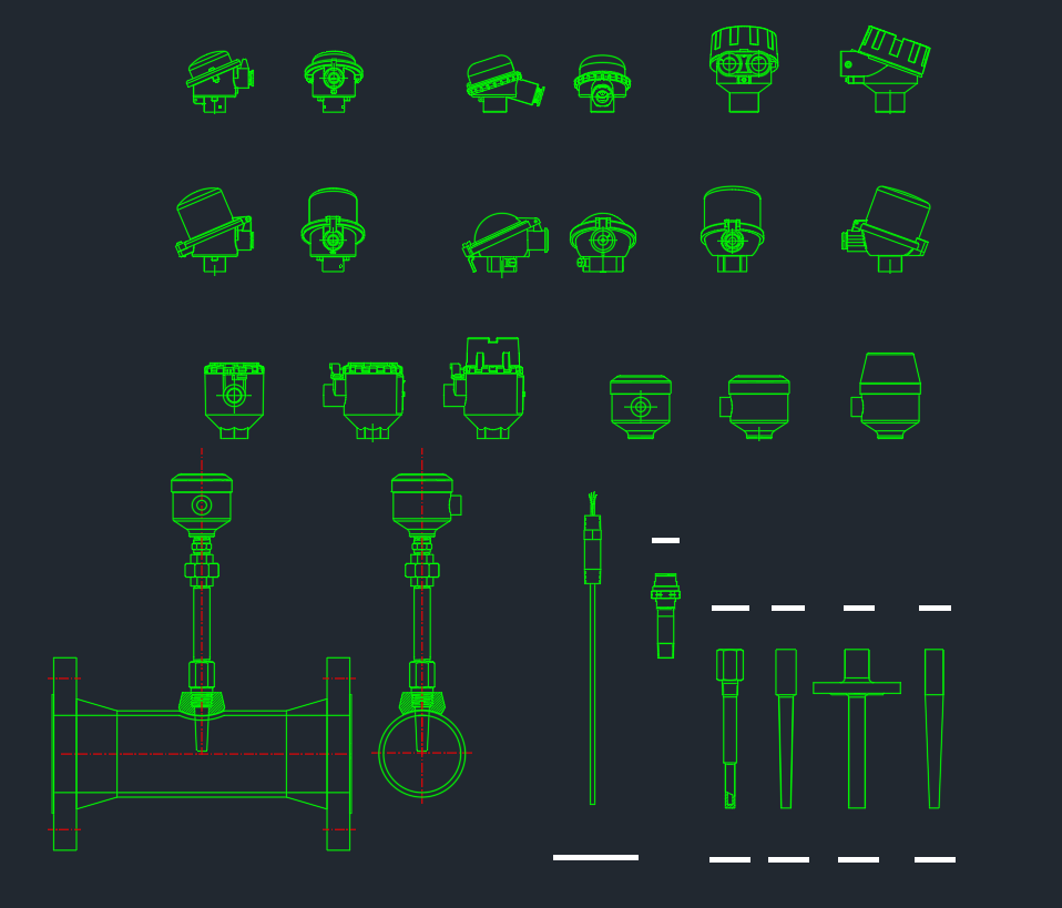 Temperature Sensor & Transmitter CAD Blocks (RTD, Thermocouple, Thermowell)