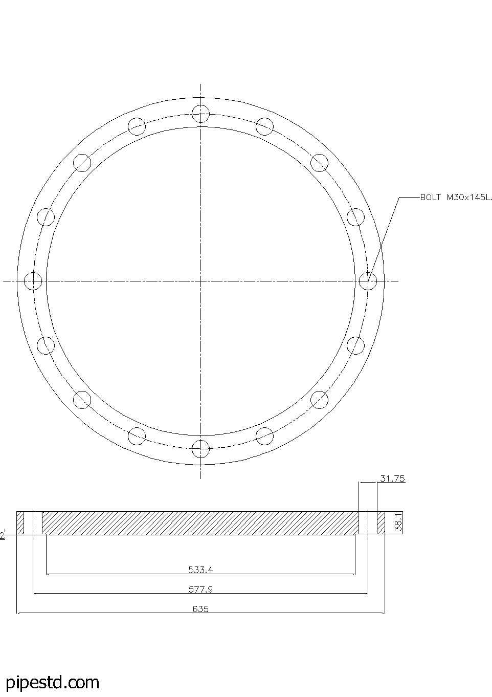 Blind Flange 18 Inch Class 150