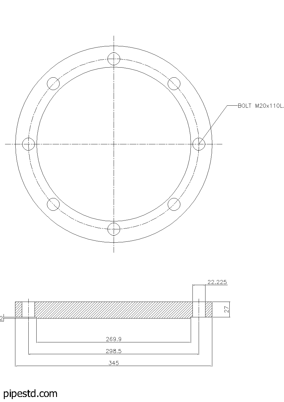 Blind Flange 8 Inch Class 150