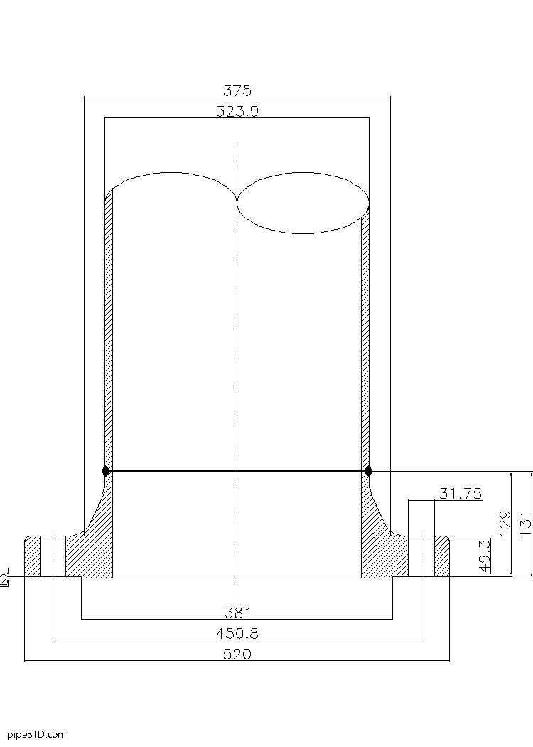 Welding Neck Flange Class 300 12 Inch