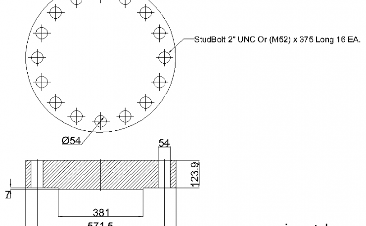 Blind Flange 12 Inch Class 1500