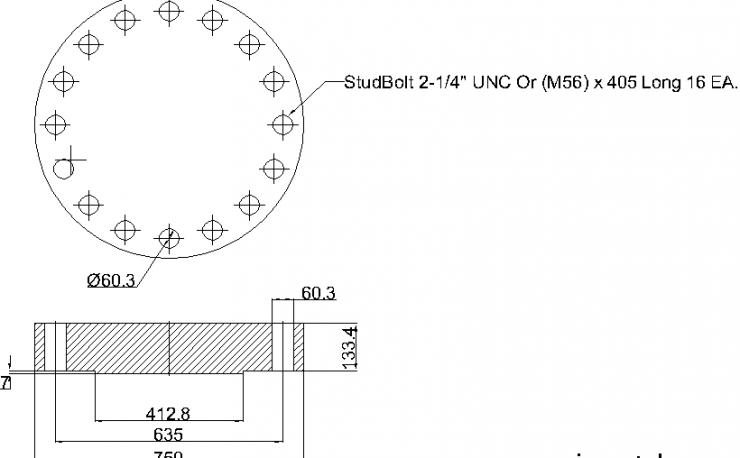 Blind Flange 14 Inch Class 1500