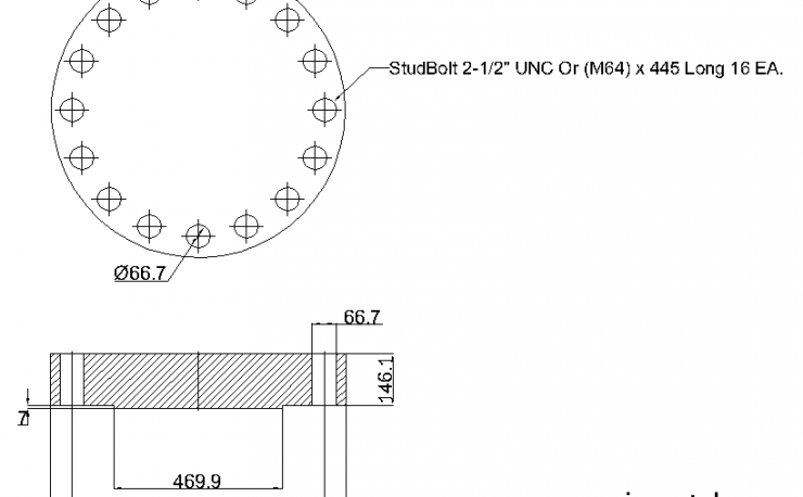 Blind Flange 16 Inch Class 1500
