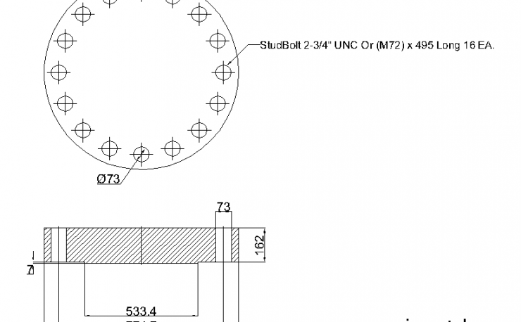 Blind Flange 18 Inch Class 1500