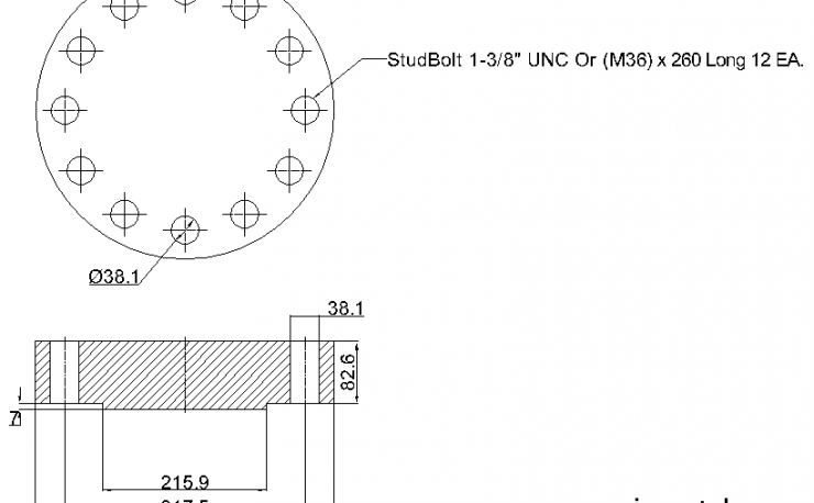 Blind Flange 6 Inch Class 1500