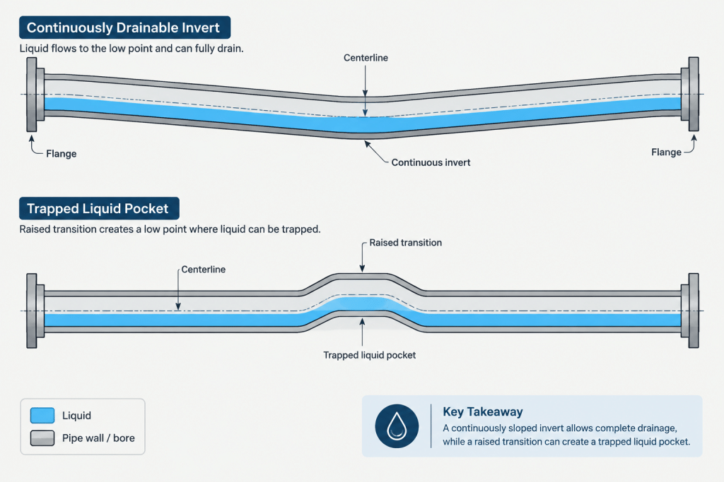 Drainable Piping Layout in CAD: How to Find and Prevent Liquid Pockets piping engineering illustration