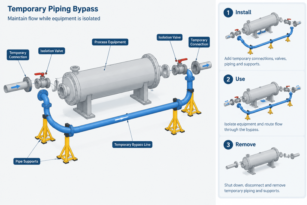 Existing, Demolition, and Temporary Piping in CAD: A Clear Documentation Workflow engineering illustration