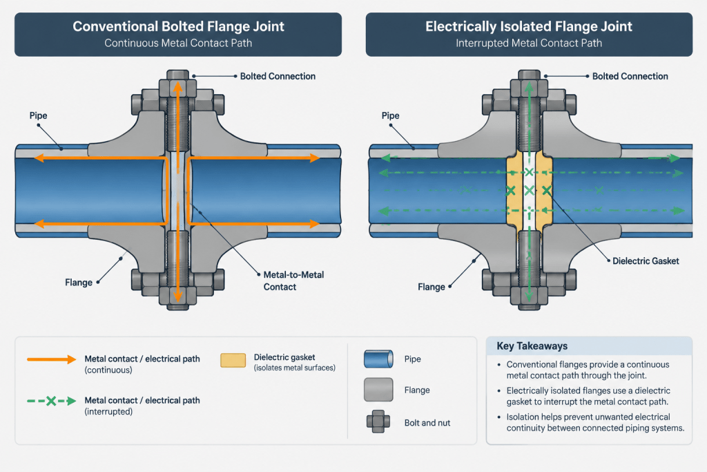 Flange Isolation Kits in Piping CAD: Gaskets, Sleeves, Washers, and Joint Stack-Up piping engineering illustration