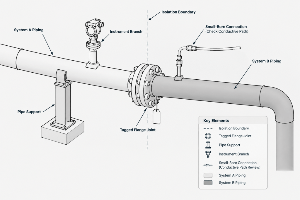 Flange Isolation Kits in Piping CAD: Gaskets, Sleeves, Washers, and Joint Stack-Up piping engineering illustration