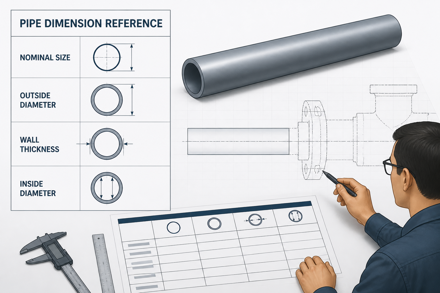 How to Read Pipe Dimensions and Schedule Tables Correctly