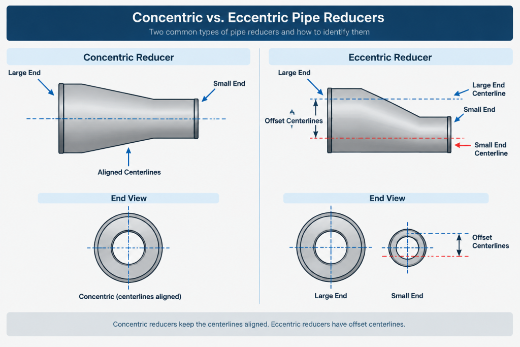 How to Read Pipe Fitting Size Order: Tees, Reducers, Crosses, and Branch Connections piping engineering illustration