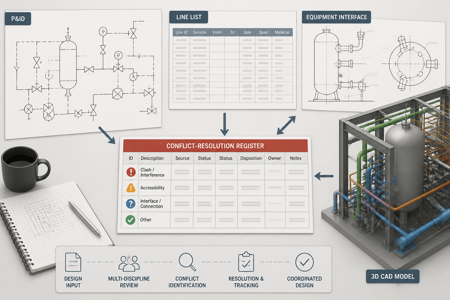 How to Resolve Piping Data Conflicts Before CAD Modeling
