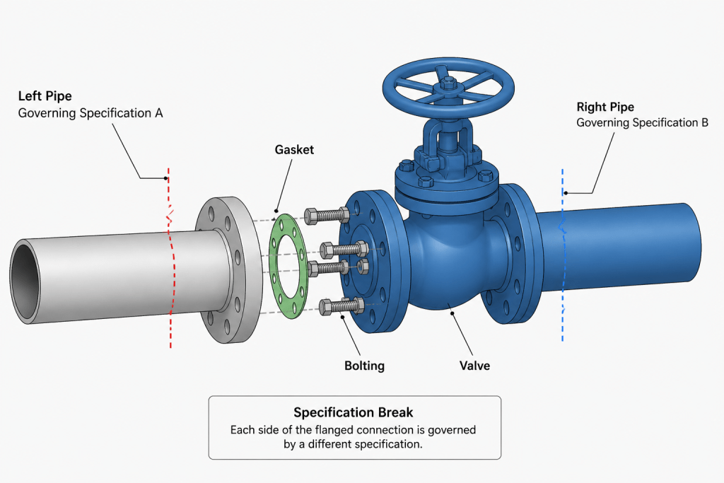 How to Show Piping Specification Breaks Clearly in CAD engineering illustration