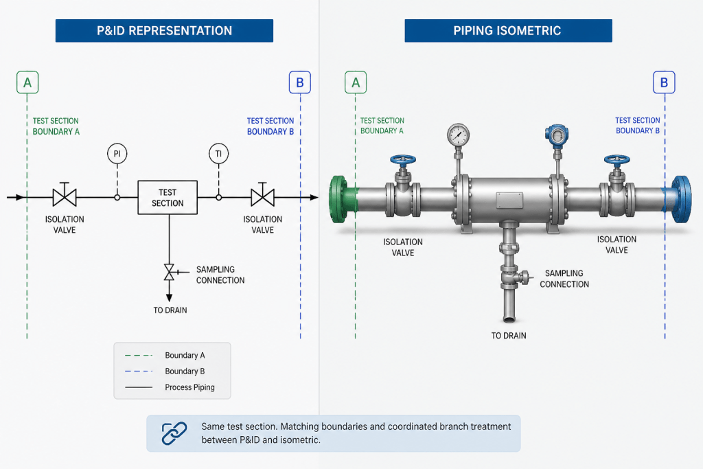 How to Show Piping Test Boundaries in CAD: A Practical Drafting and Review Guide engineering illustration