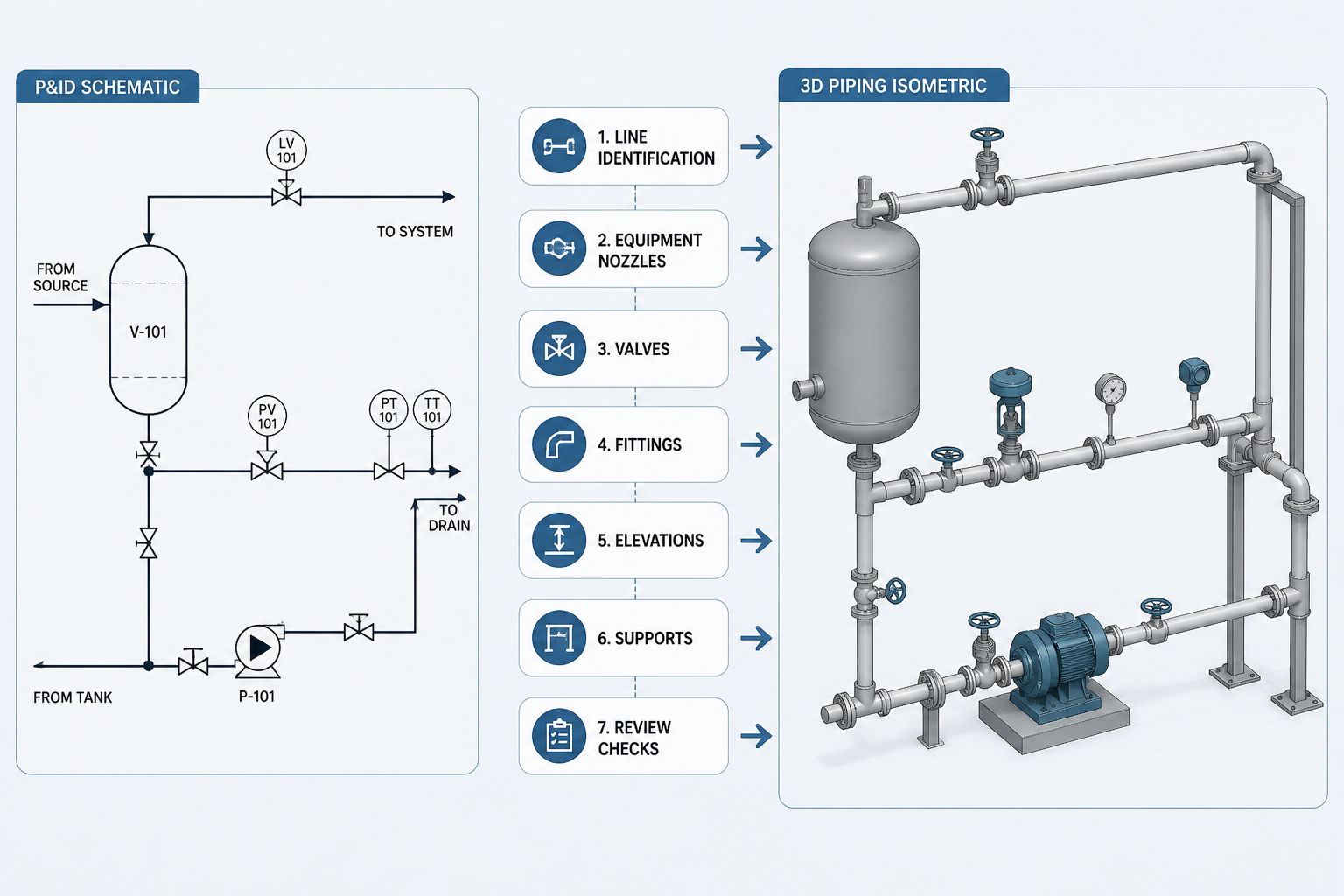 How to Turn P&ID Piping Information into a CAD Isometric Checklist
