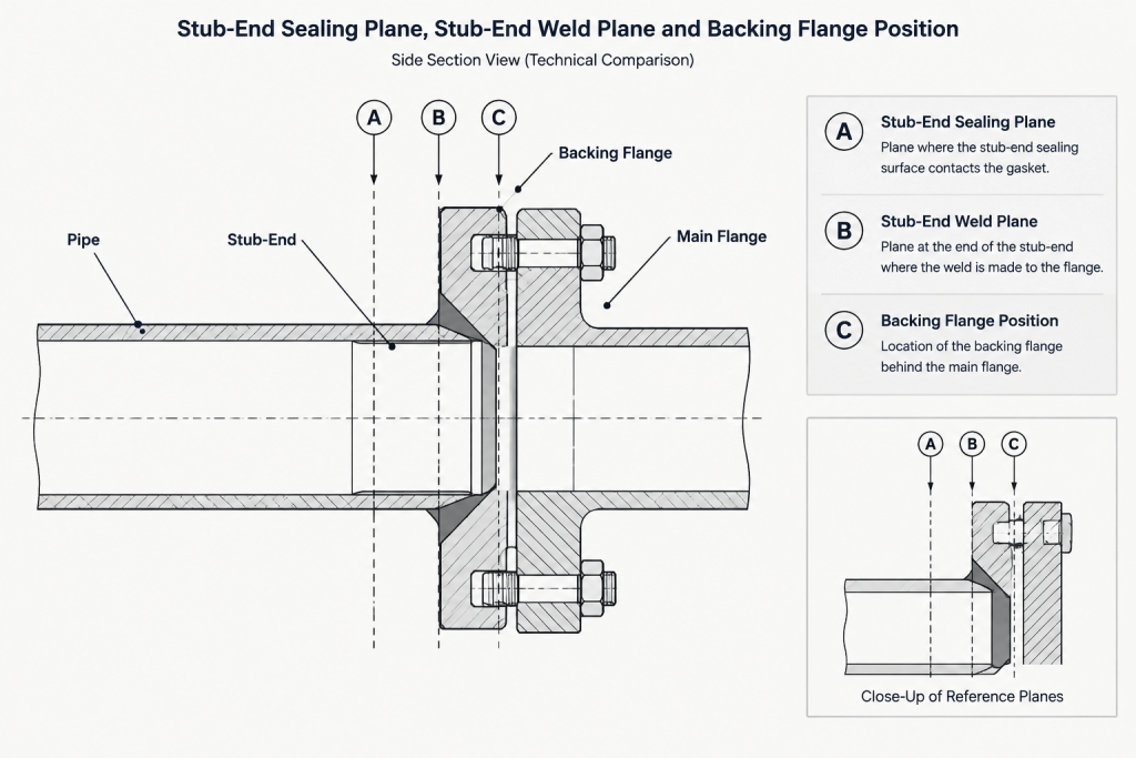 Lap Joint Flanges and Stub Ends in Piping CAD: Assembly, Rotation, and Dimension Control piping engineering illustration
