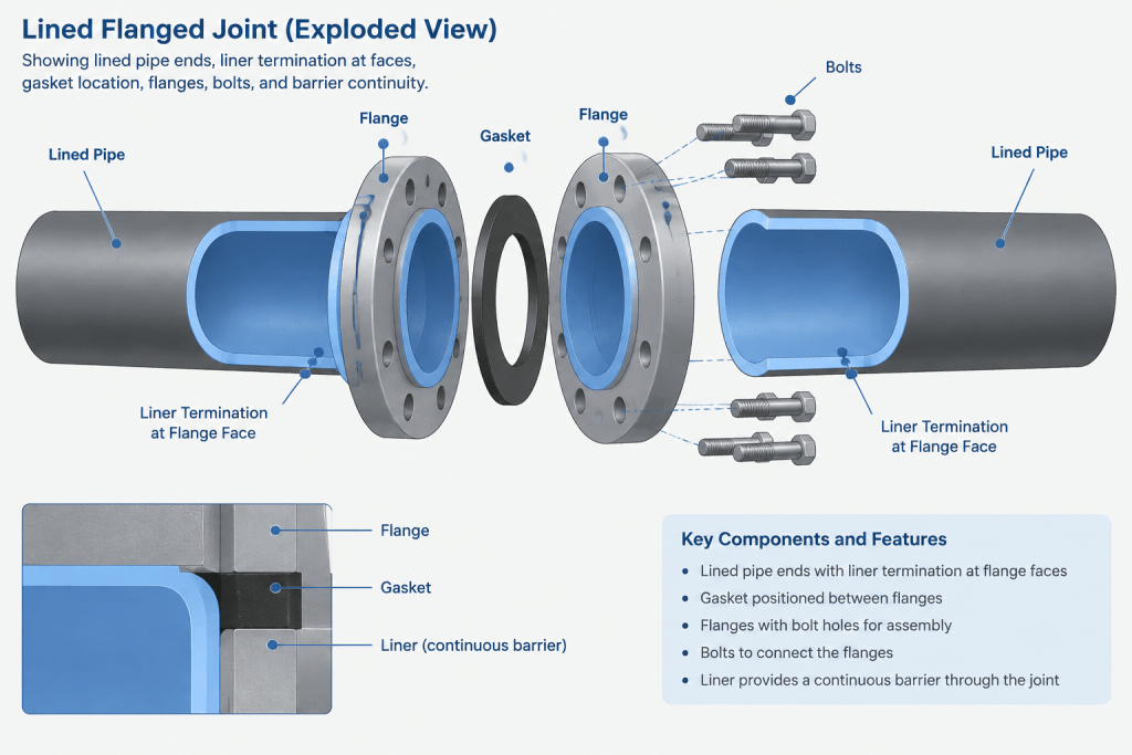 Lined Piping in CAD: How to Model, Specify, and Detail the Internal Barrier piping engineering illustration
