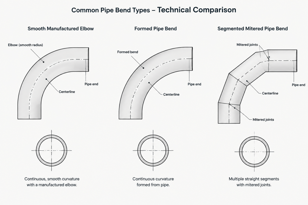 Mitered Pipe Bends in CAD: Segment Geometry, Weld Layout, and Fabrication Documentation piping engineering illustration