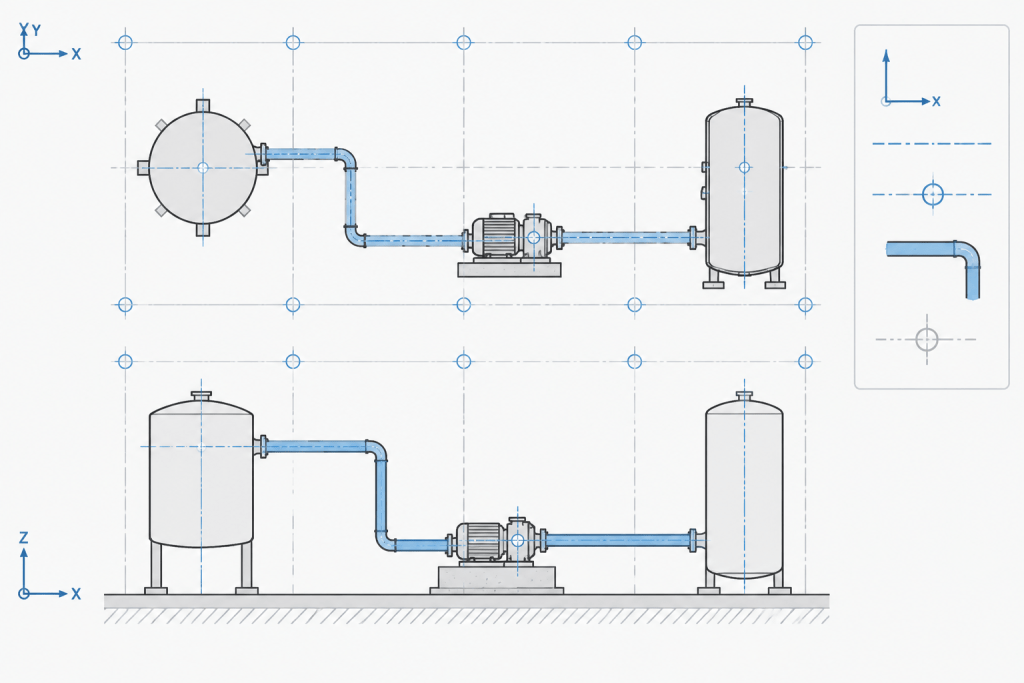 Nominal Geometry vs. Fabrication Tolerance in Piping CAD: A Practical Detailing Guide engineering illustration
