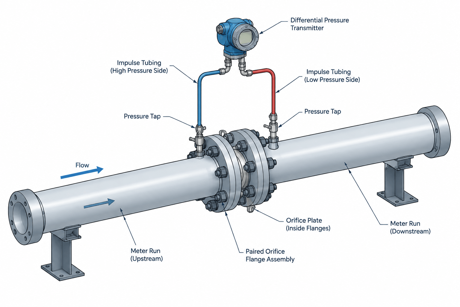 Orifice Flanges and Meter Runs in Piping CAD: A Practical Layout and Detailing Guide