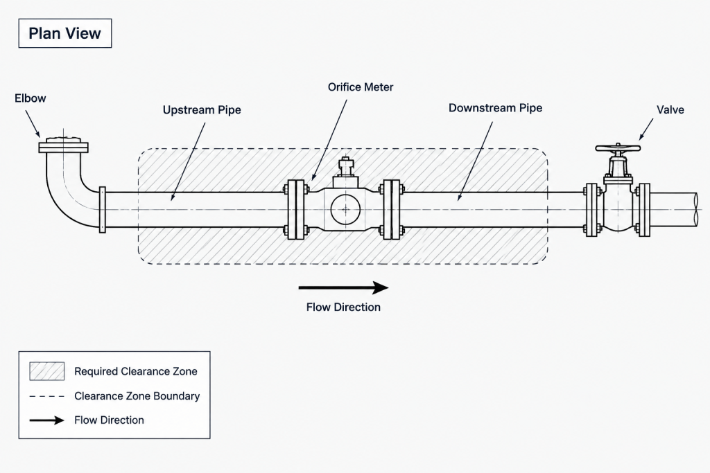 Orifice Flanges and Meter Runs in Piping CAD: A Practical Layout and Detailing Guide piping engineering illustration