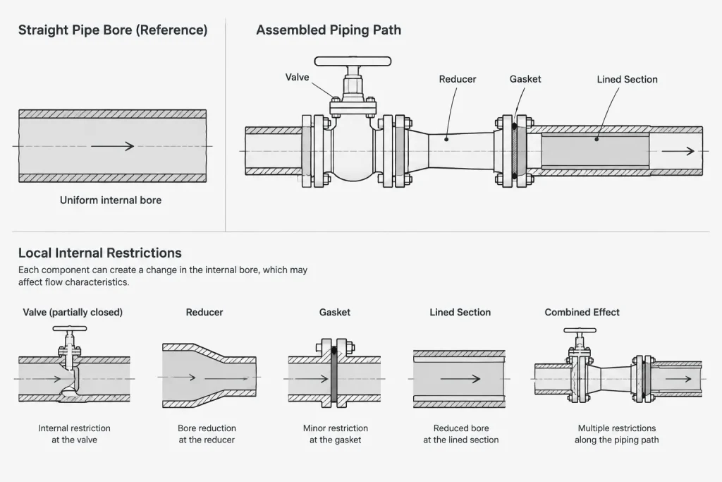 Pipe Inside Diameter and Flow Area: Why Nominal Size Is Not Enough piping engineering illustration