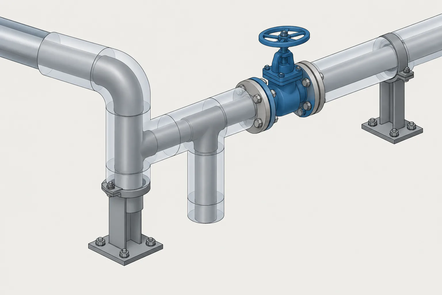 Pipe Insulation in CAD: Modeling the Outer Envelope, Thickness Changes, and Removable Covers