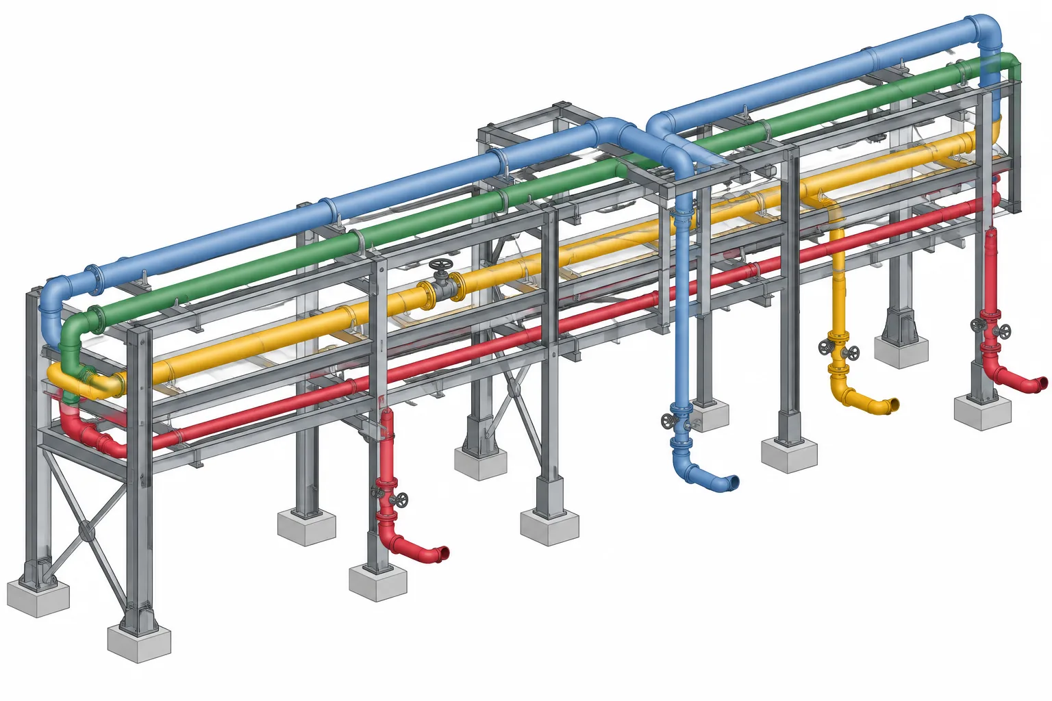 Pipe Rack Routing in CAD: Levels, Lanes, Crossovers, and Coordination