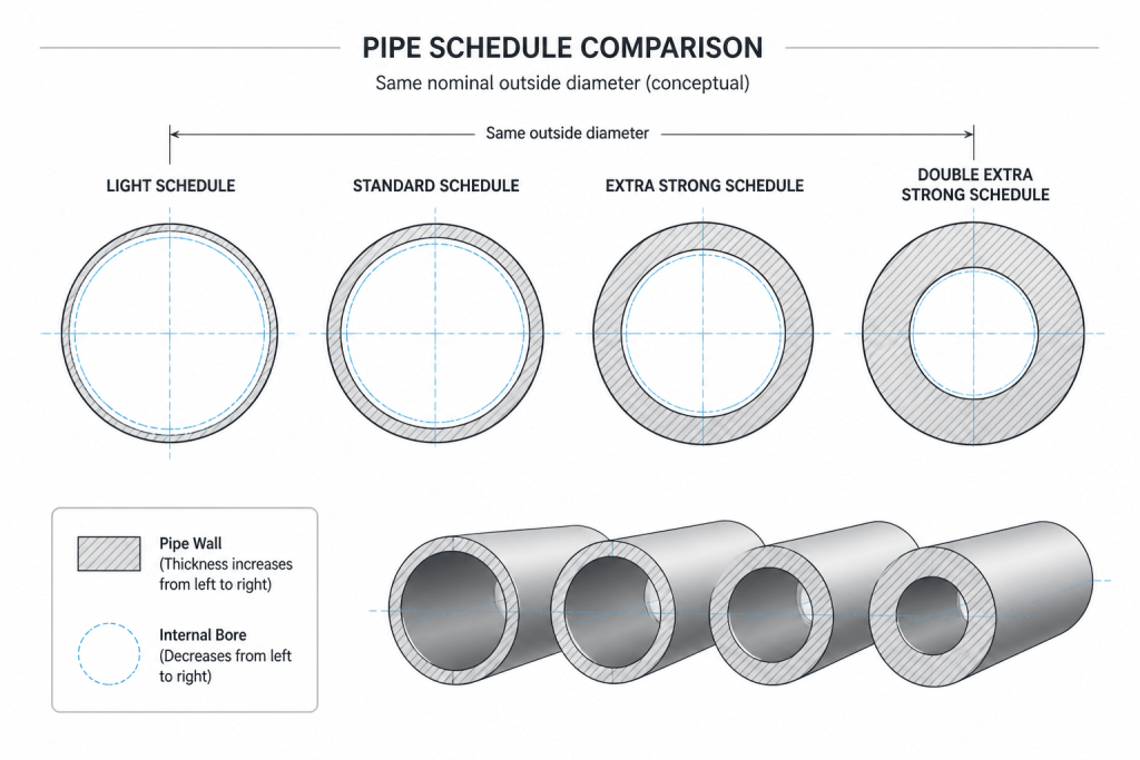 Pipe Schedule, Pressure Class, and Material Class in CAD: How to Keep the Data Consistent engineering illustration