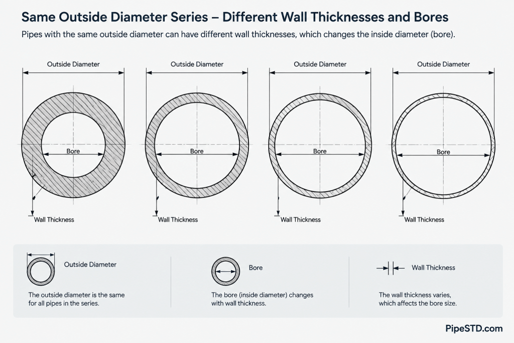Pipe Schedule vs. SDR: How the Two Wall-Thickness Systems Differ piping engineering illustration