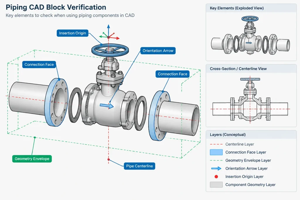 Piping CAD Block Library Management: A Practical Workflow for Reuse and Control piping engineering illustration