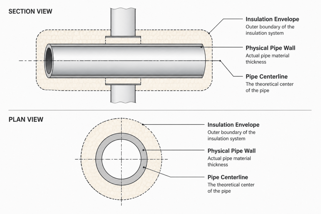 Piping CAD Centerline Modeling: A Practical Guide to Routing, Fittings, and Dimensions engineering illustration