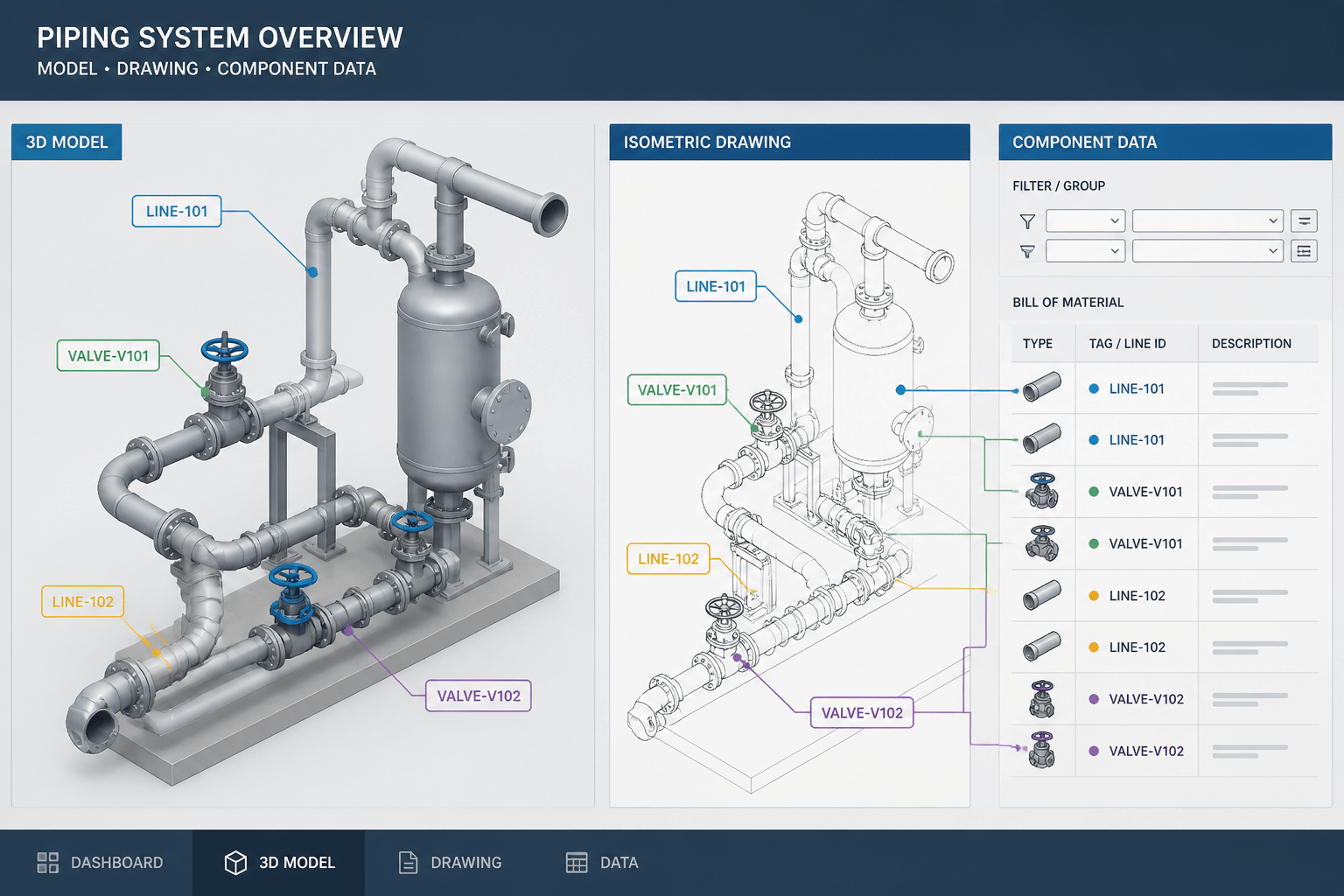 Piping CAD Model QA: How to Reconcile Geometry, Tags, and Bills of Material