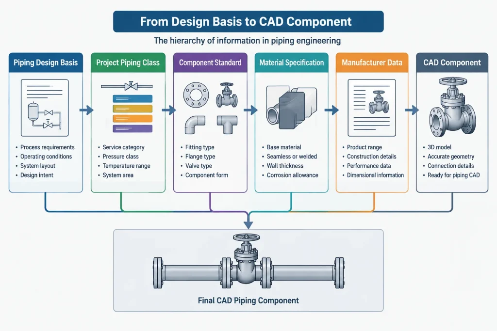 Piping Codes, Standards, and Specifications: What Each Document Controls piping engineering illustration