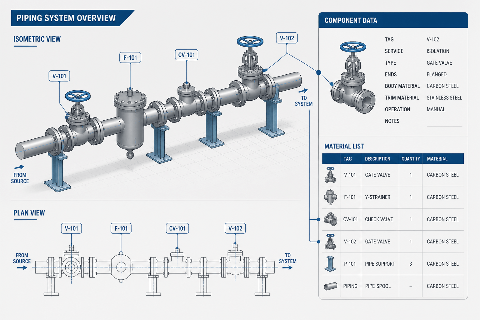 Piping Component Tagging in CAD: How to Keep Tags, Callouts, and BOMs Synchronized
