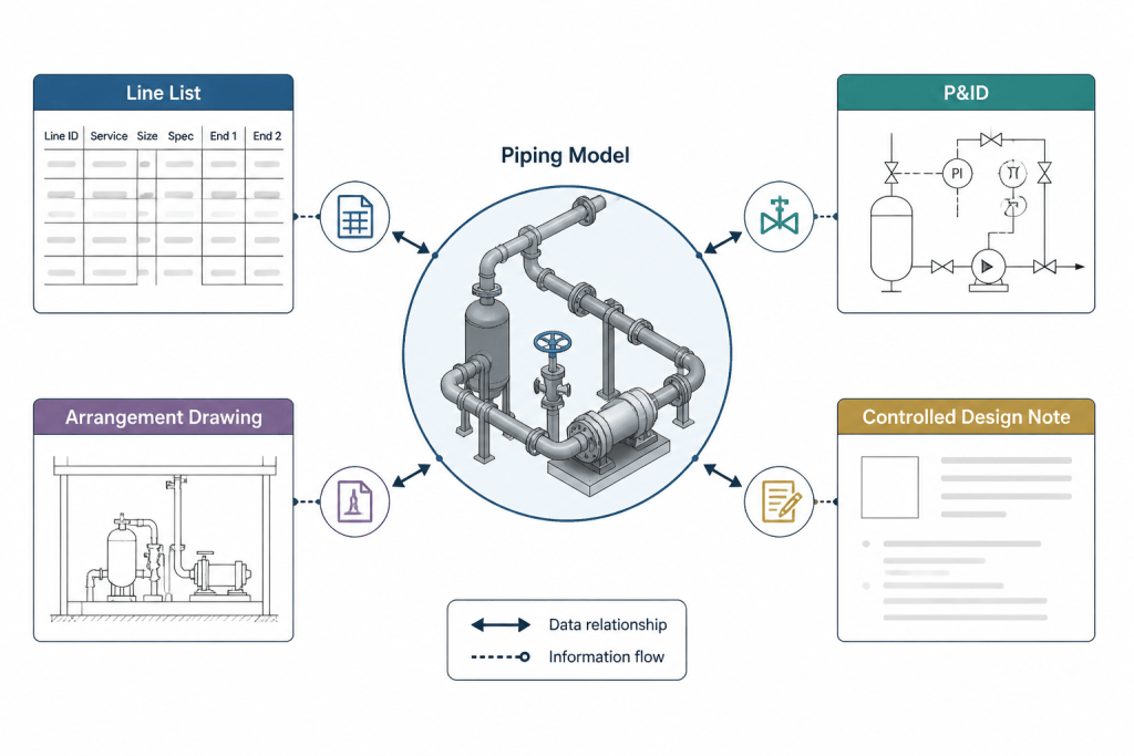 Piping Design Intent in CAD: How to Document Function Beyond Geometry engineering illustration