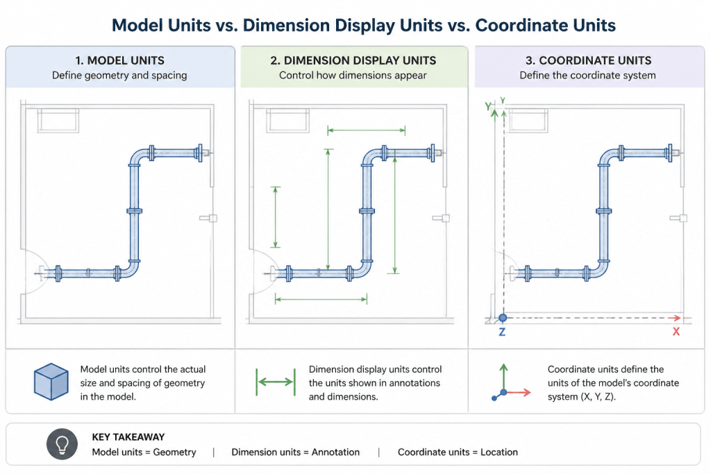 Piping Drawing Units and Unit Conventions in CAD: How to Prevent Dimension Errors engineering illustration