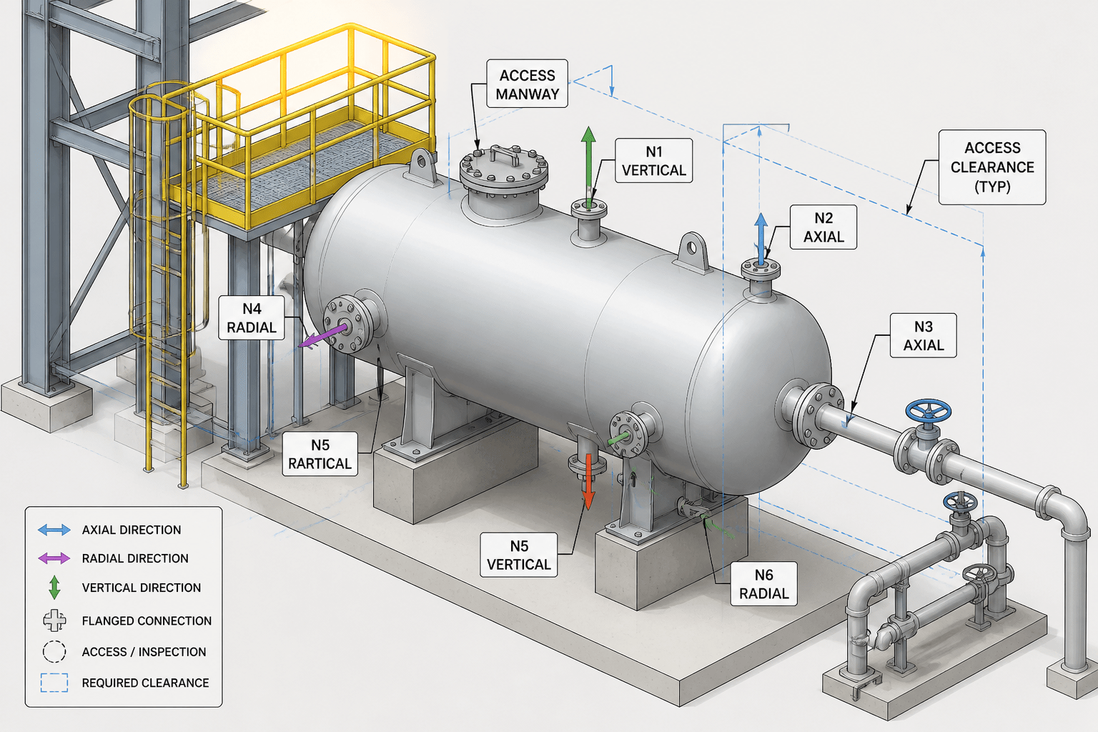 Piping Equipment Nozzle Orientation in CAD: A Practical Layout and Detailing Guide