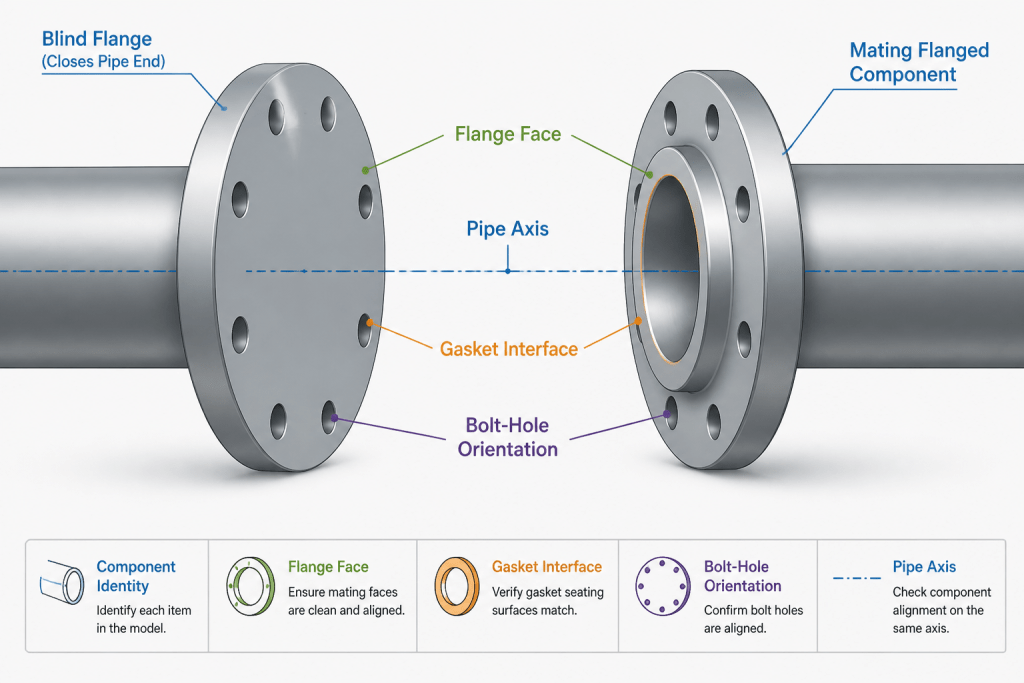 Piping Flange Types in CAD: How to Compare and Detail Common Connections engineering illustration