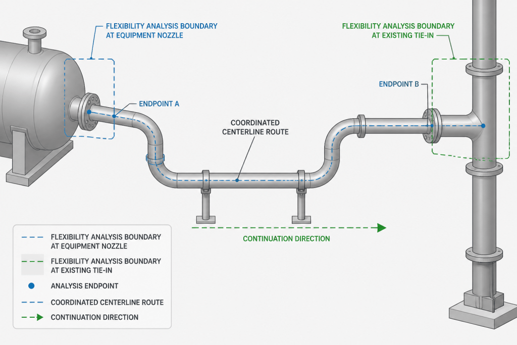 Piping Flexibility Analysis Handoffs: How to Prepare CAD Models for Thermal Movement Review engineering illustration