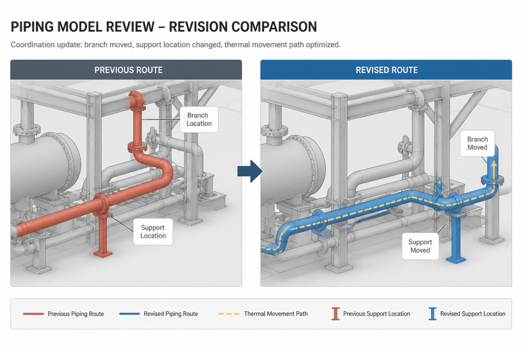 Piping Flexibility Analysis Handoffs: How to Prepare CAD Models for Thermal Movement Review engineering illustration
