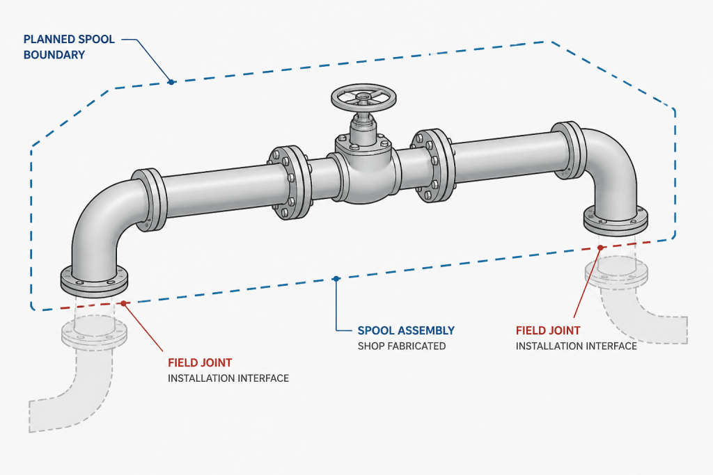Piping Isometric Shop Welds vs. Field Welds: A Practical CAD Detailing Guide engineering illustration