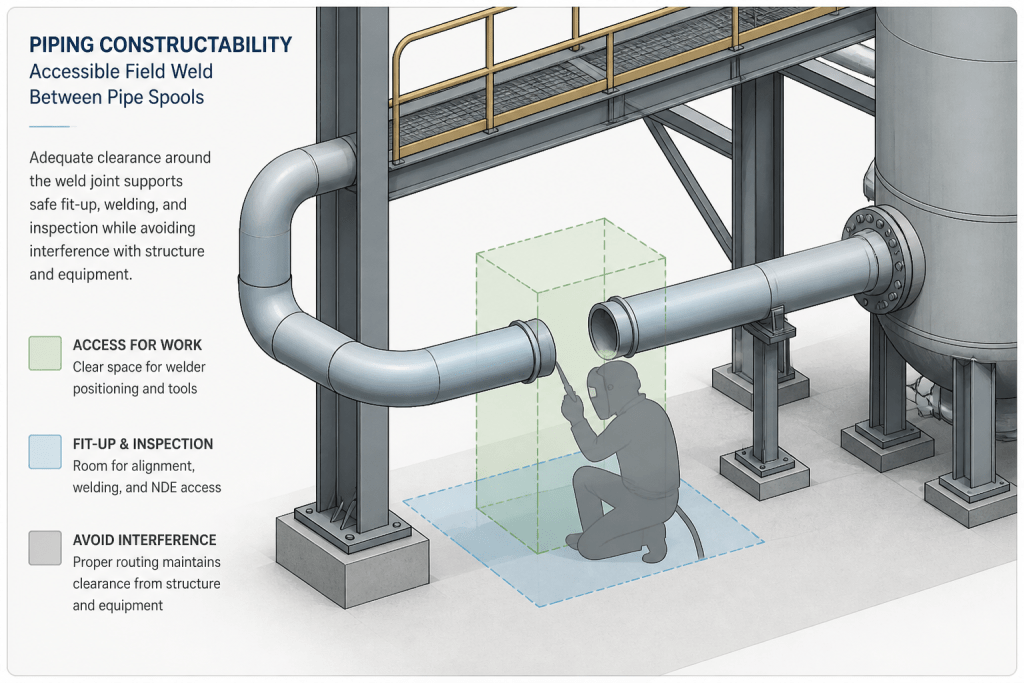 Piping Isometric Shop Welds vs. Field Welds: A Practical CAD Detailing Guide engineering illustration