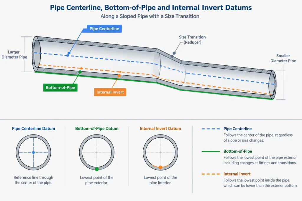 Piping Slope in CAD: Grade Notation, Elevation Control, and Model Checks piping engineering illustration