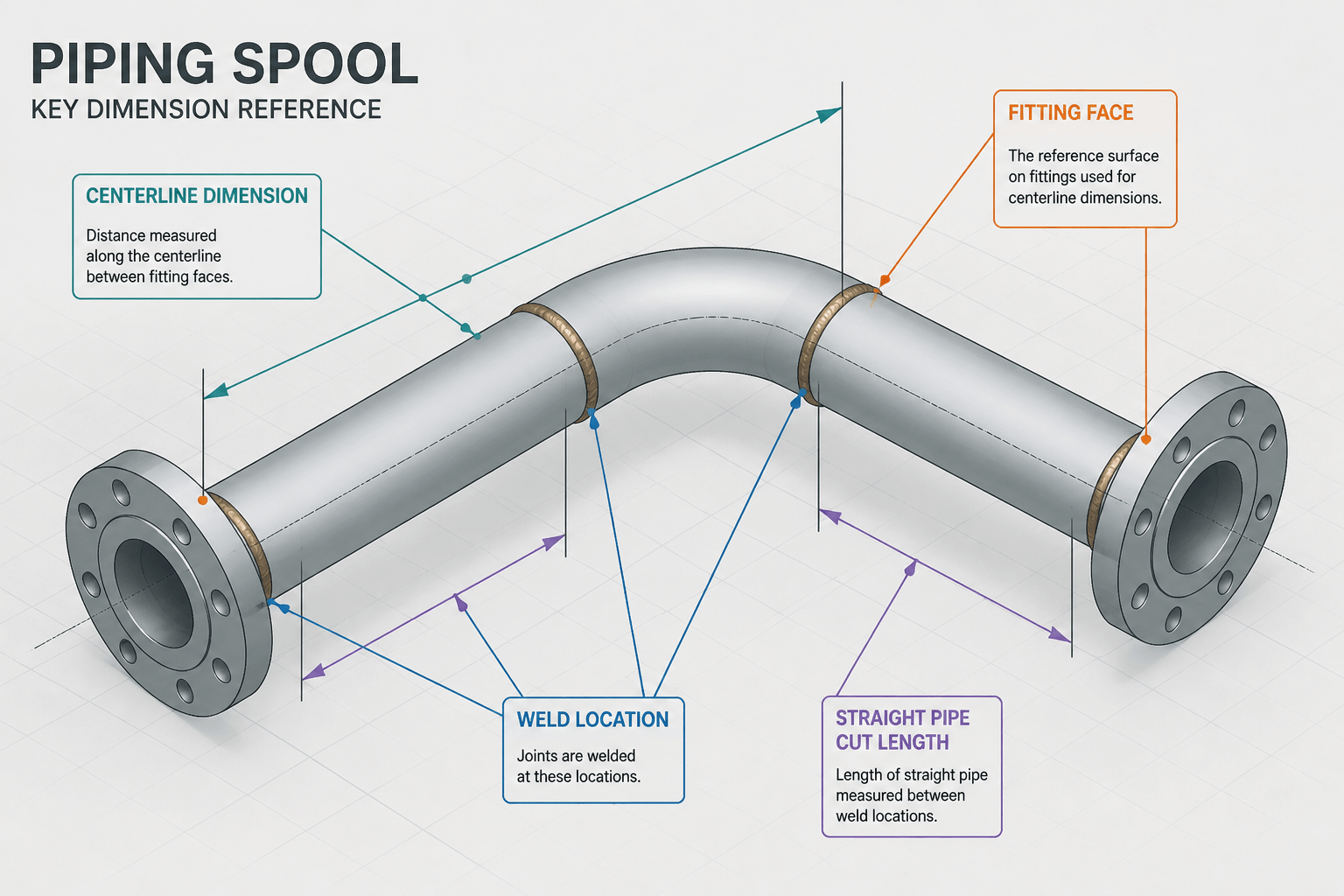 Piping Takeoff Dimensions vs. Cut Lengths: Why CAD Measurements Differ