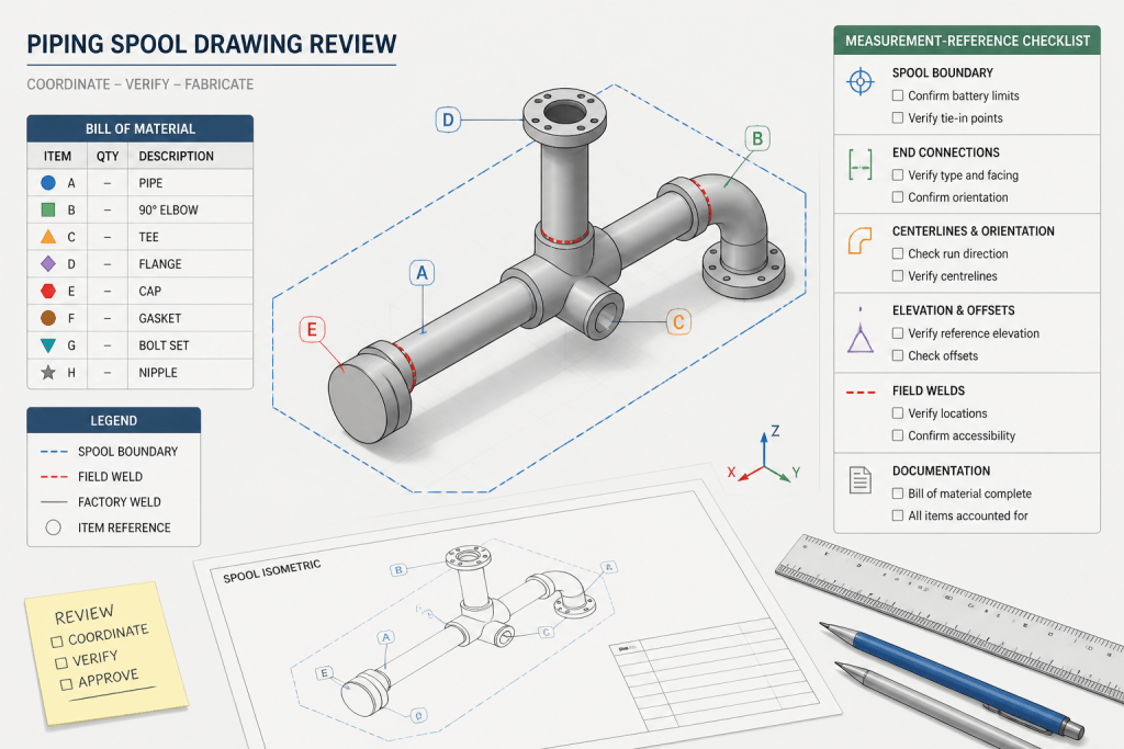Piping Takeoff Dimensions vs. Cut Lengths: Why CAD Measurements Differ engineering illustration