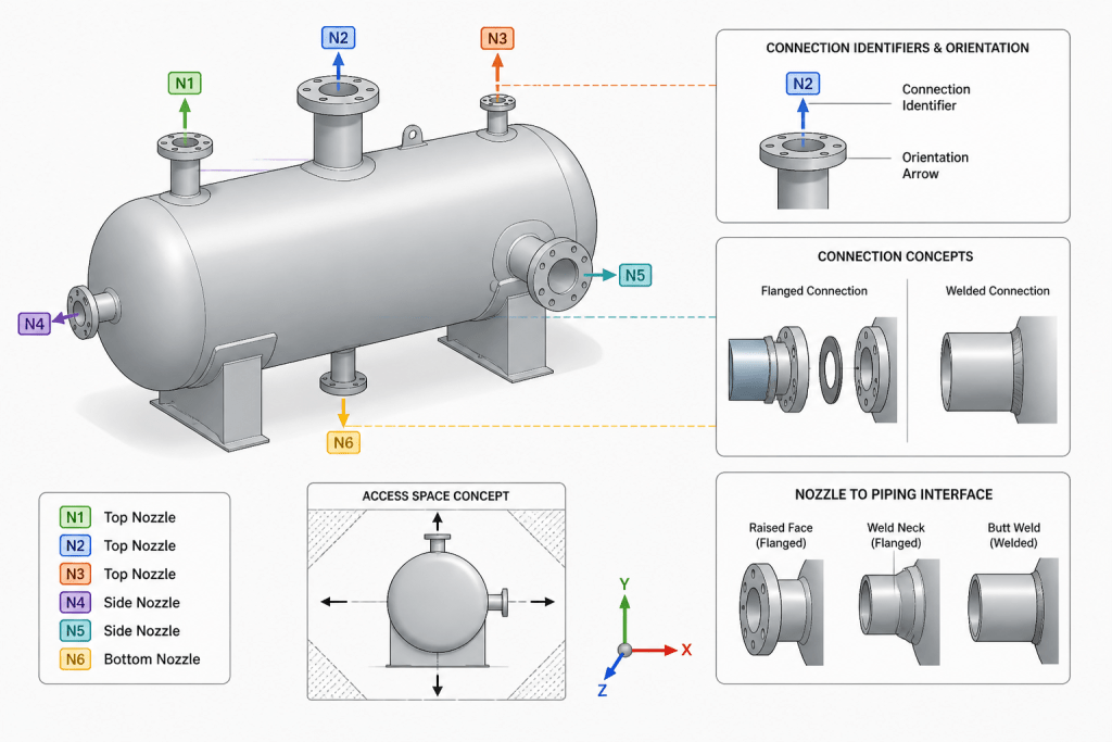 Piping Vendor Package Interfaces in CAD: How to Show Boundaries, Nozzles, and Data Ownership engineering illustration