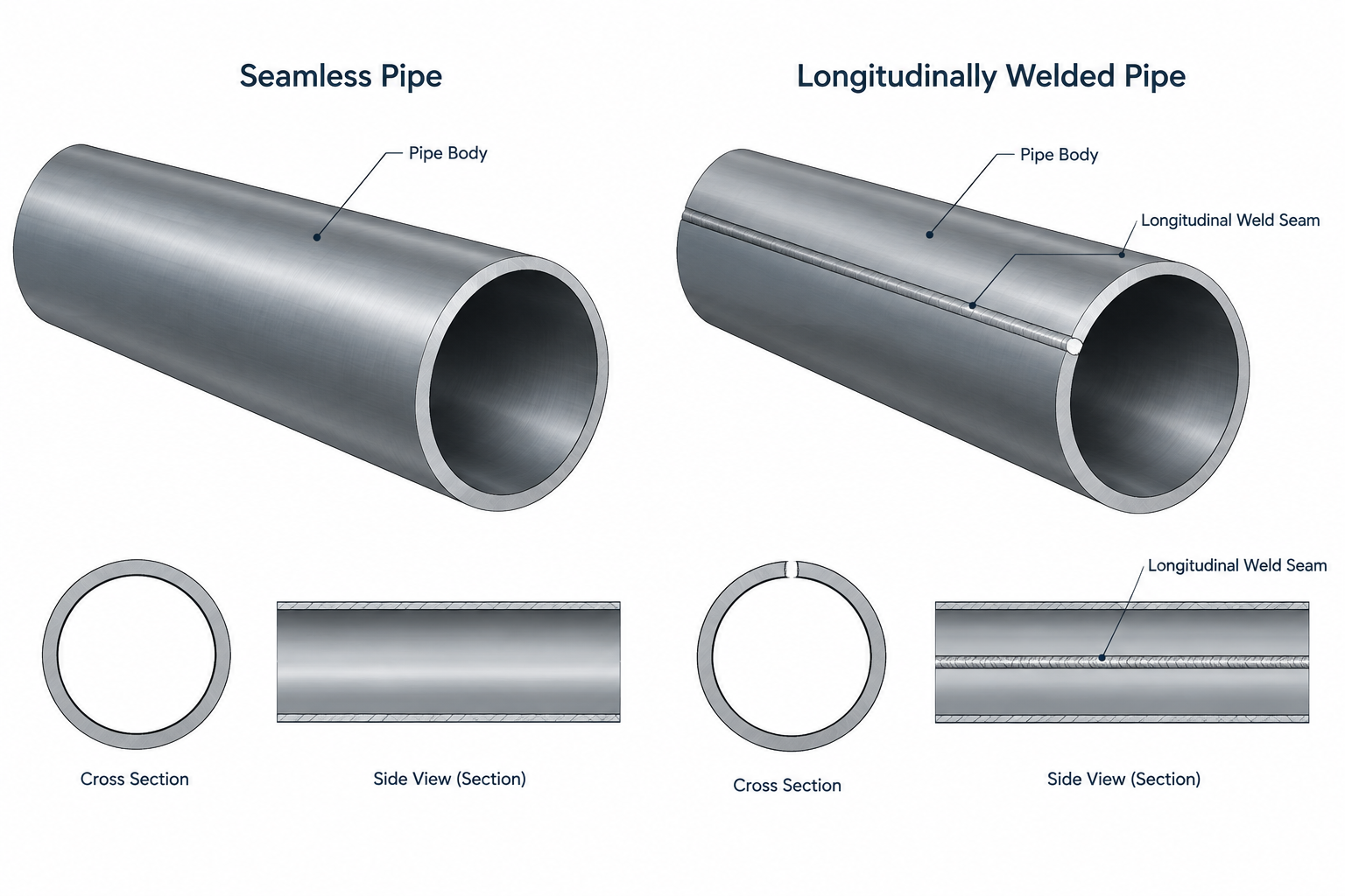 Seamless vs. Welded Pipe in CAD and Piping Documentation
